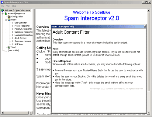 SolidBlue Spam Interceptor Lite Screenshot